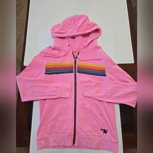 Aviator Nation 5 Stripe Pink Hoodie, Flaws (see pictures). Size M